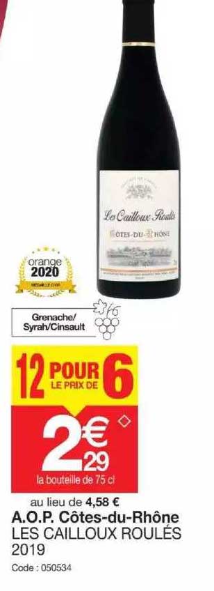 a.o.p. côtes-du-rhône les cailloux roulés 2019