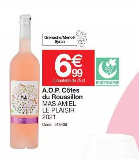 a.o.p. côtes du roussillon mas amiel le plaisir