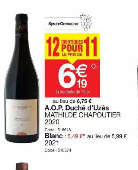 a.o.p. duché d'uzès mathilde chapoutier 2020