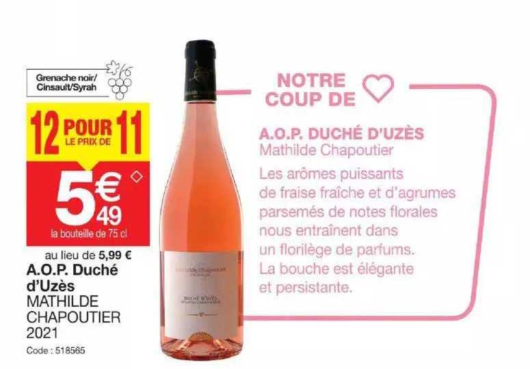 a.o.p. duché d'uzès mathilde chapoutier 2021