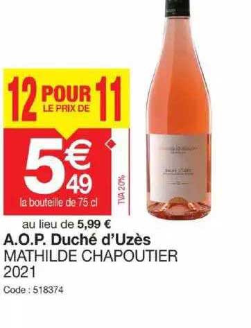 a.o.p. duché d'uzès mathilde chapoutier 2021