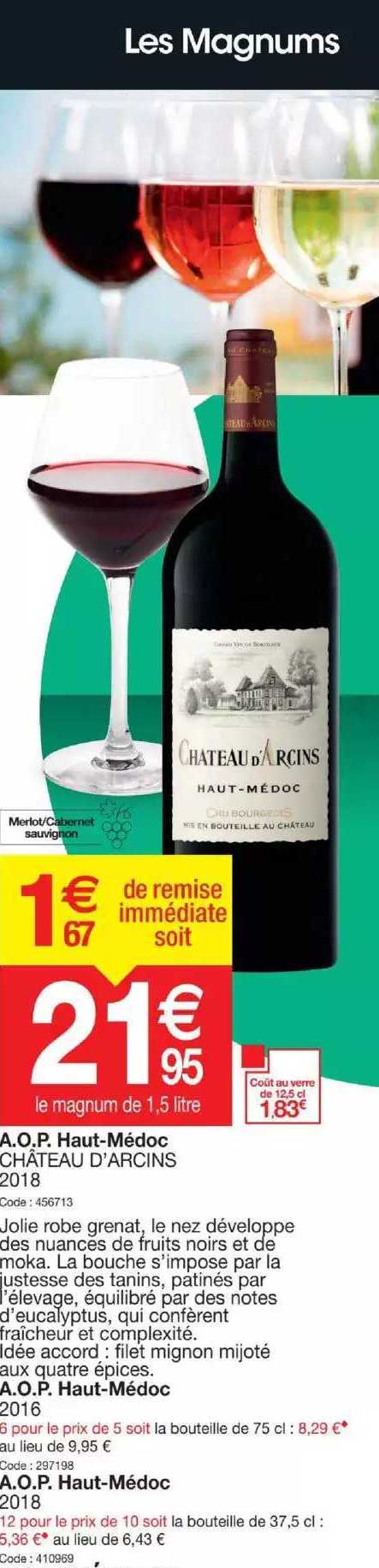 a.o.p. haut-médoc château d'arcins 2018