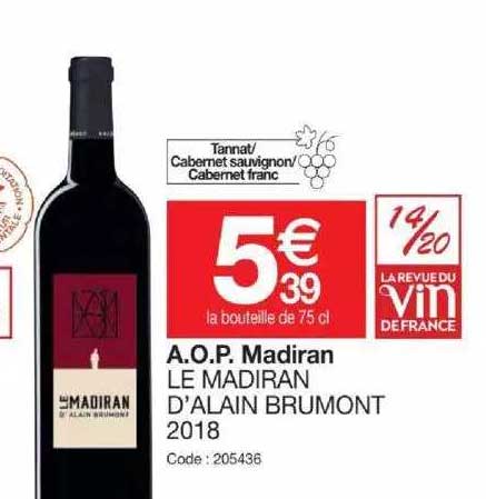 a.o.p. madiran le madiran d'alain brumont 2018