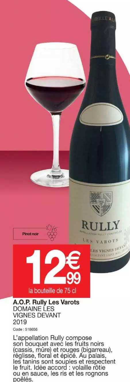 a.o.p. rully les varots domaine les vignes devant 2019