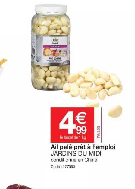ail pelé prêt à l'emploi jardins du midi