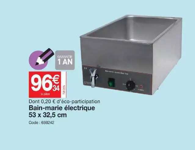 bain-marie électrique 53 x 32,5 cm