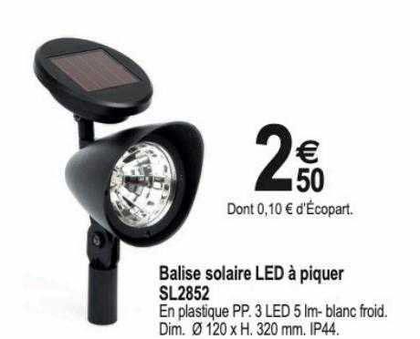 balise solaire led à piquer sl2852
