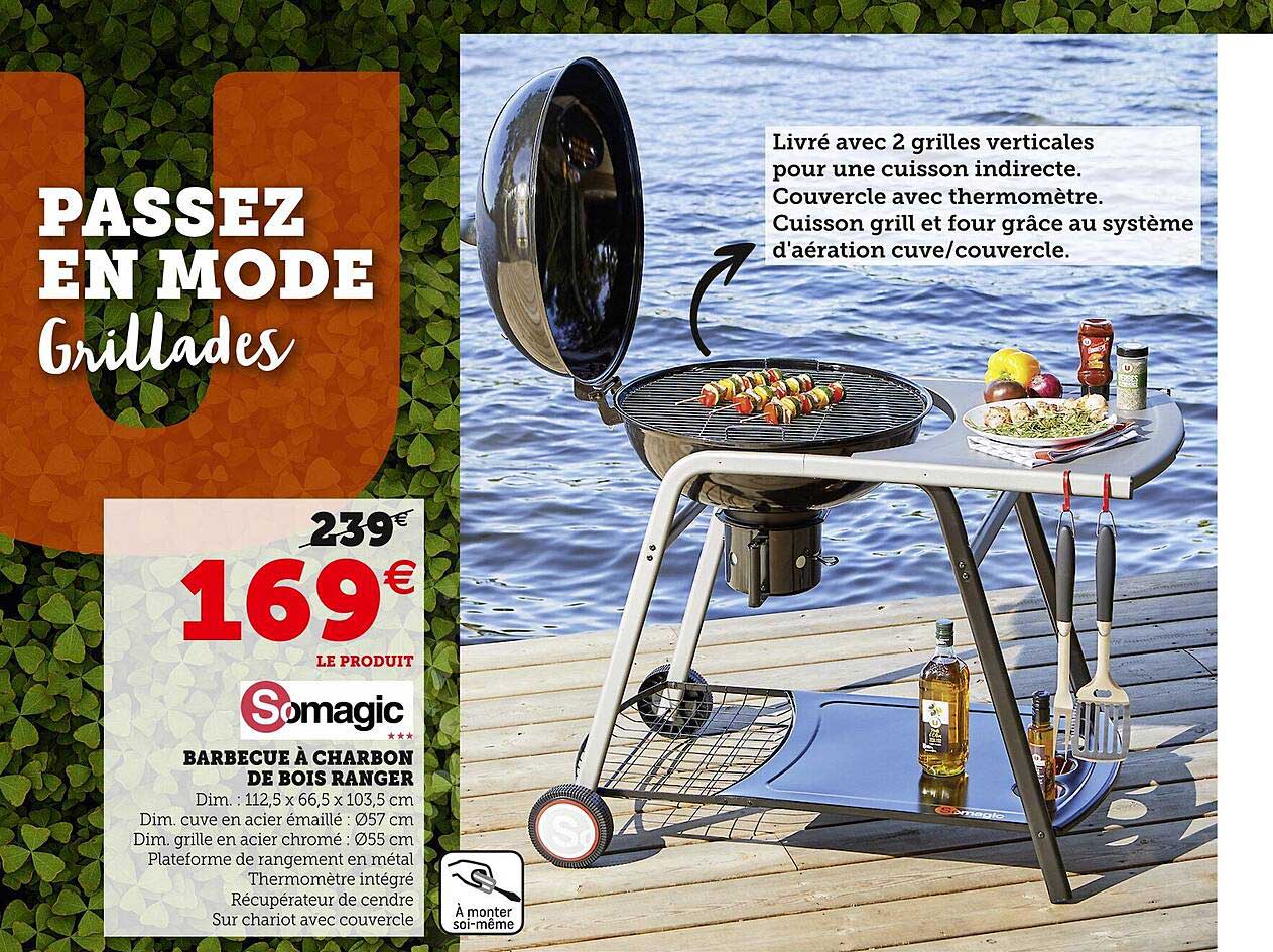 barbecue à charbon de bois ranger somagic