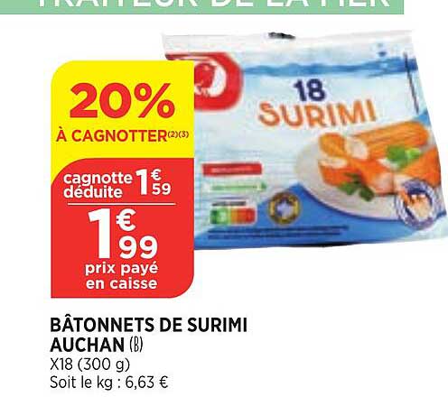 Bâtonnets De Surimi Auchan