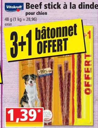 beef stick à la dinde pour chien vitakraft