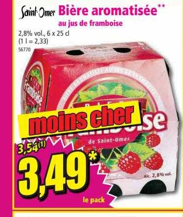 bière aromatisée au jus de framboise saint-omer
