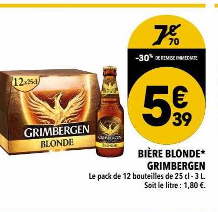 Bière Blonde Grimbergen