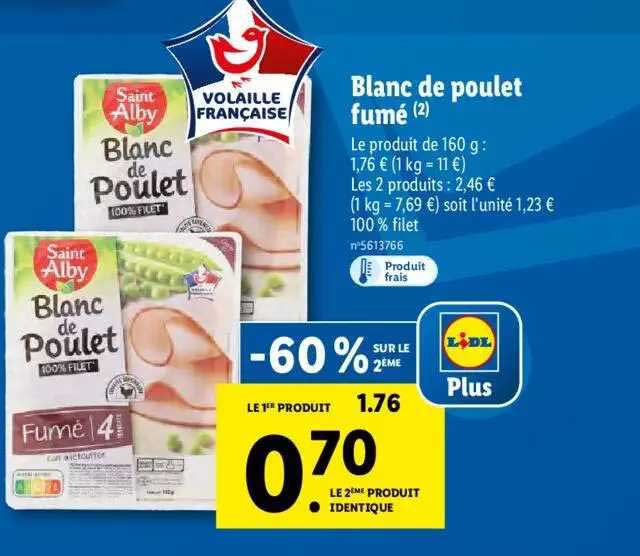 blanc de poulet fumé saint alby