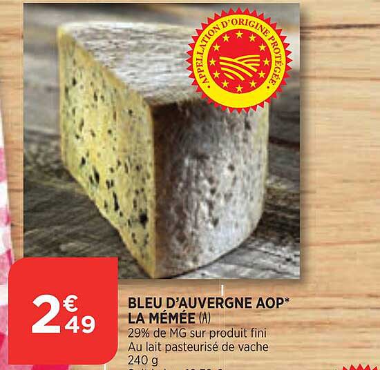 Bleu D'auvergne Aop La Mémée