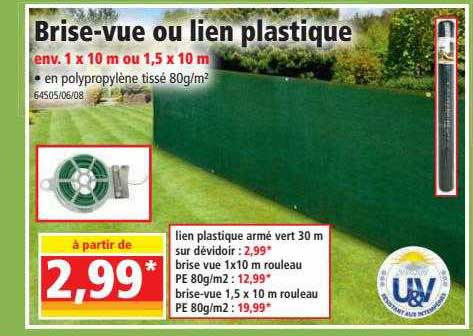 brise-vue ou lien plastique