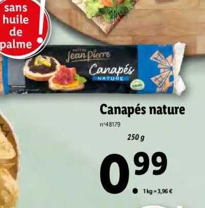 canapés nature maître jean pierre