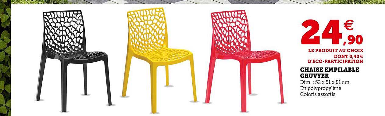 chaise empilable gruvyer