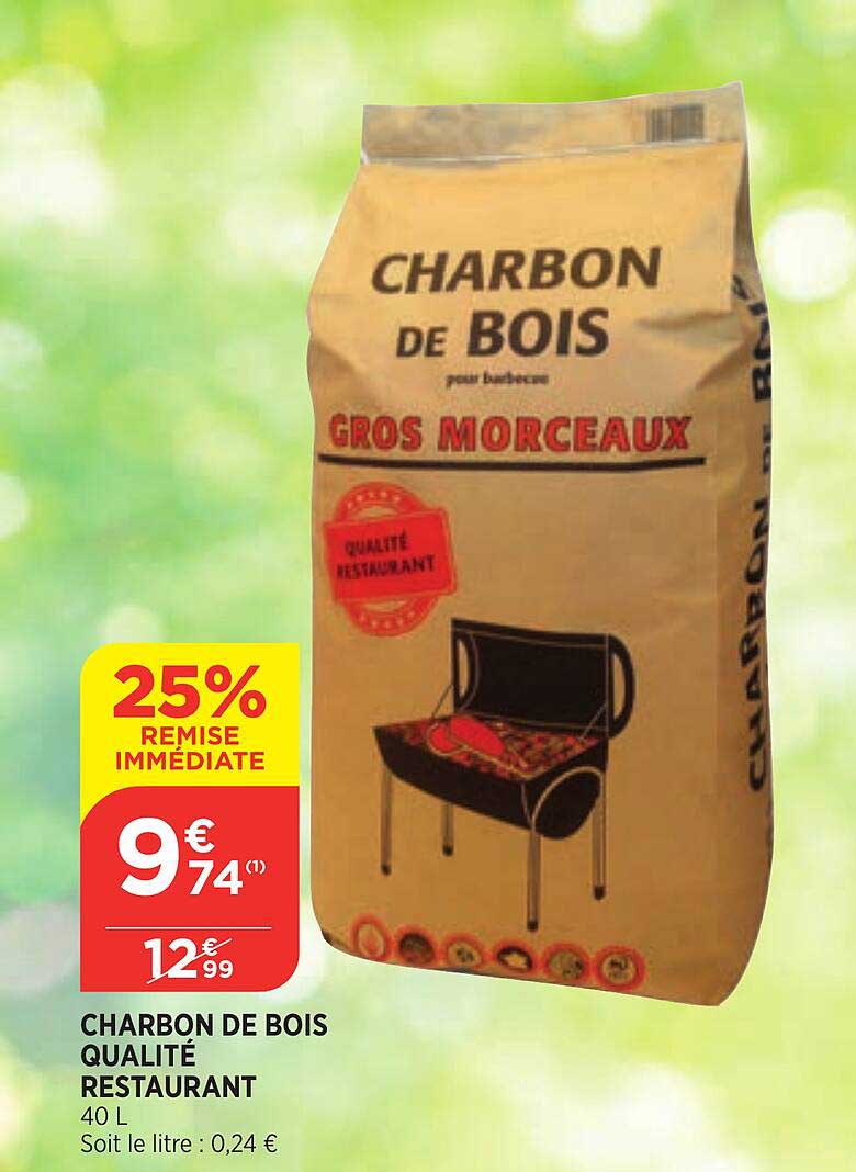 charbon de bois qualité restaurant