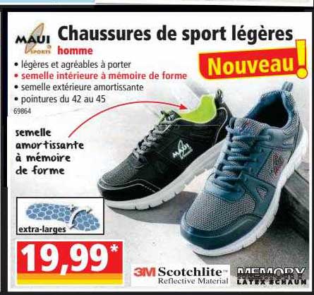 chaussures de sport légères homme
