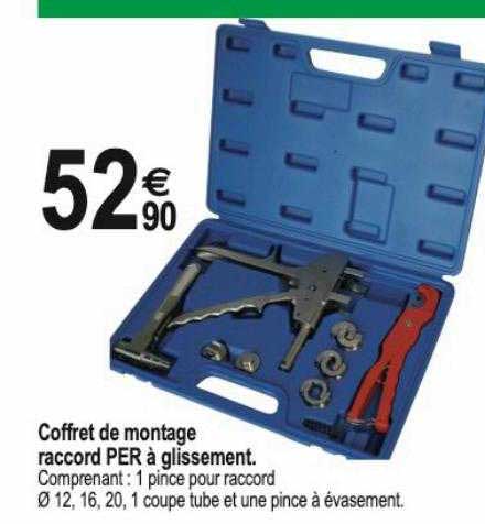 coffret de montage raccord per à glissement