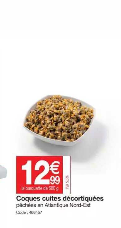 Coques Cuites Décortiquées