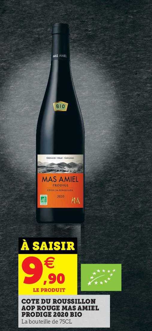 Côte Du Roussillon Aop Rouge Mas Amiel Prodige 2020 Bio