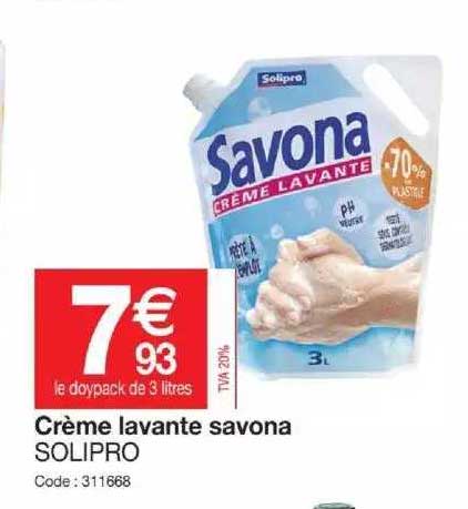 crème lavante savona solipro