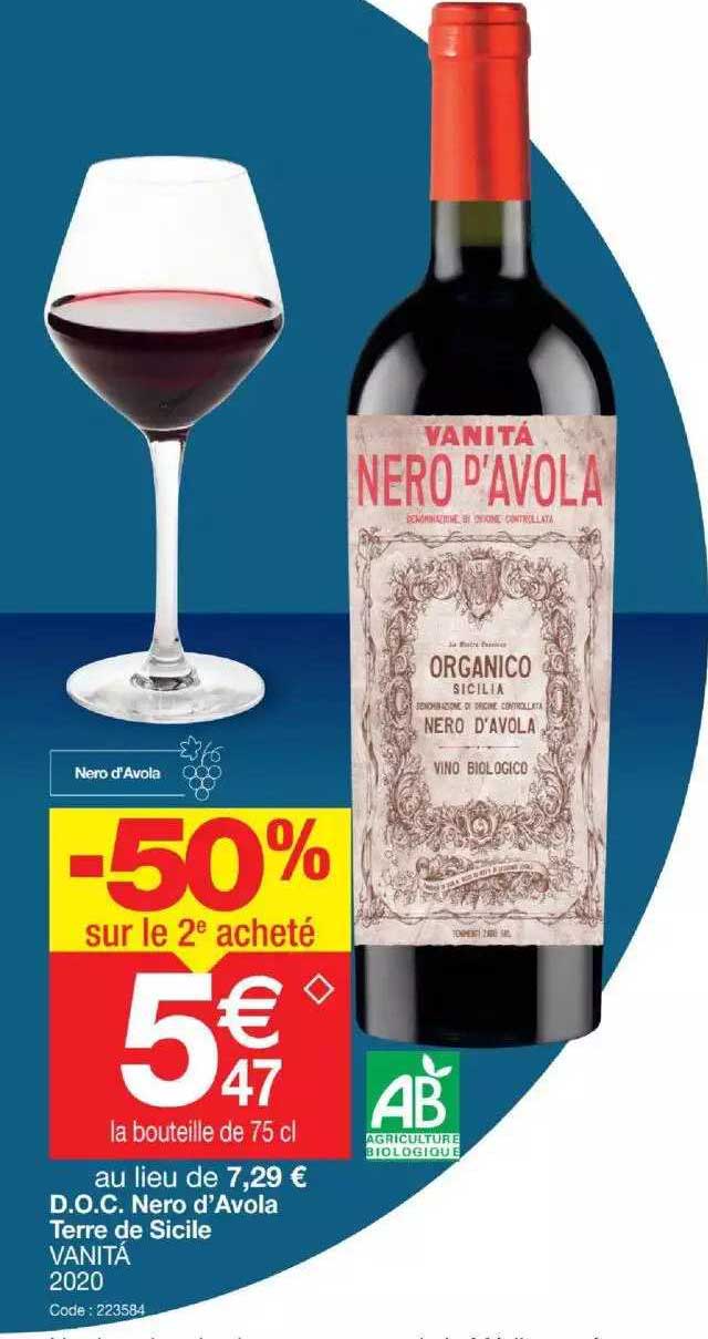 d.o.c. nero d'avola terre de sicile vanita 2020