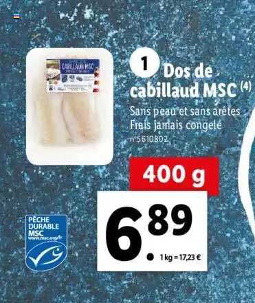 Dos De Cabillaud Msc