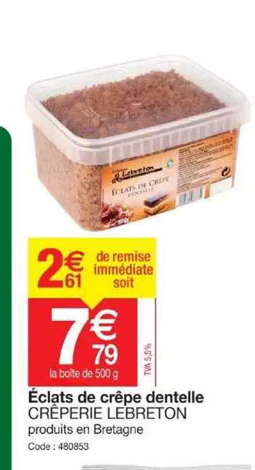 éclats de crêpe dentelle crêperie lebreton