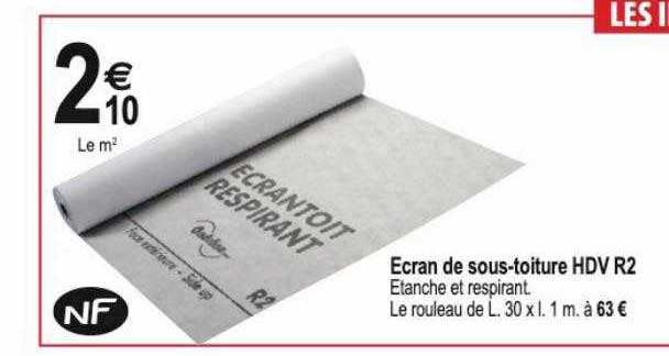 écran de sous-toiture hdv r2