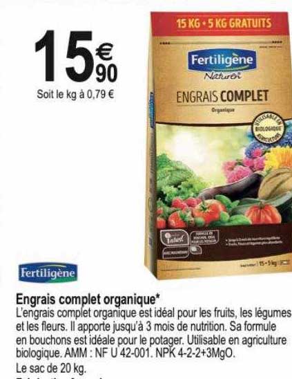engrais complet organique fertiligène