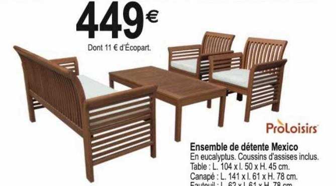 ensemble de détente mexico proLoisirs