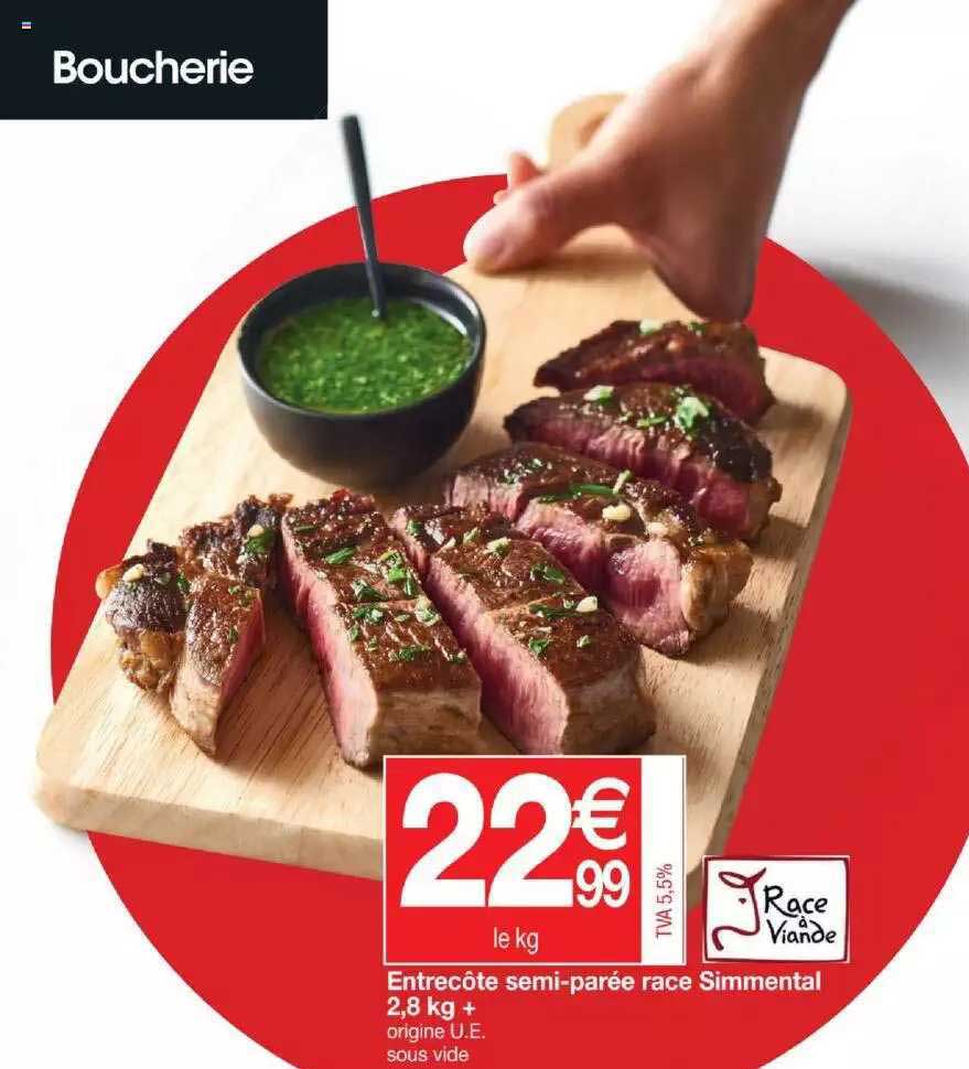 entrecôte semi-parée race simmental 2,8 kg +
