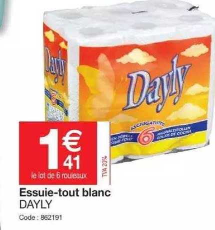 essuie-tout blanc dayly