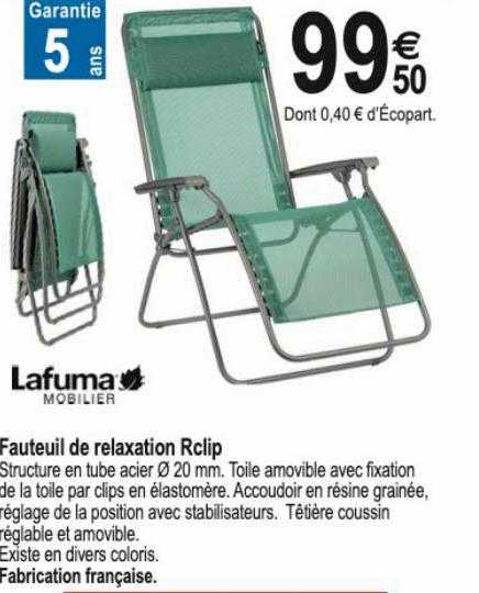 Fauteuil De Relaxation Rclip Lafma Mobilier