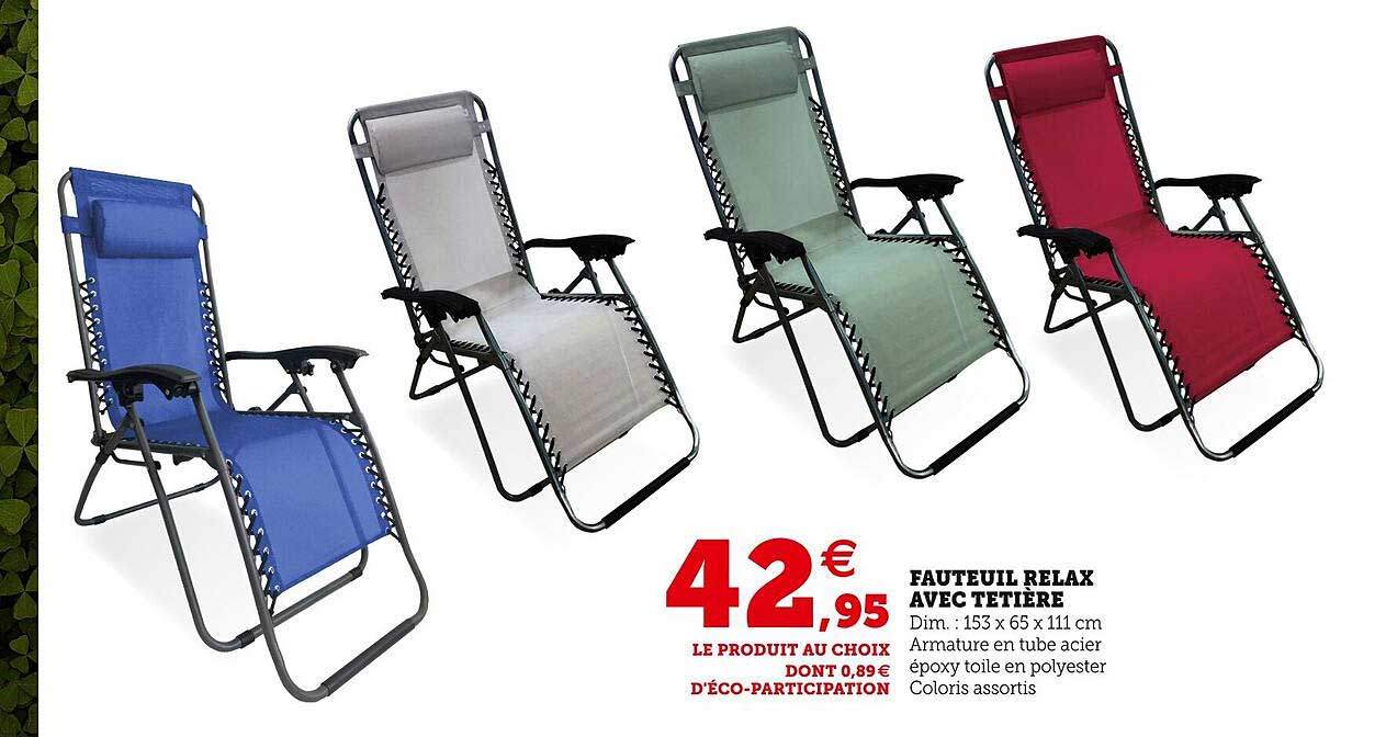 fauteuil relax ave têtière