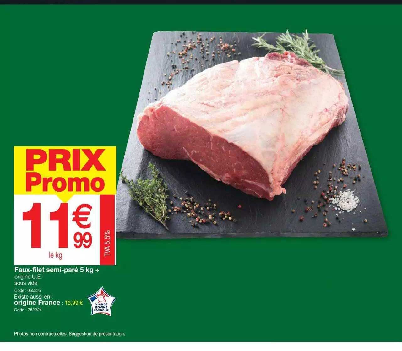 faux-filet semi-paré 5 kg