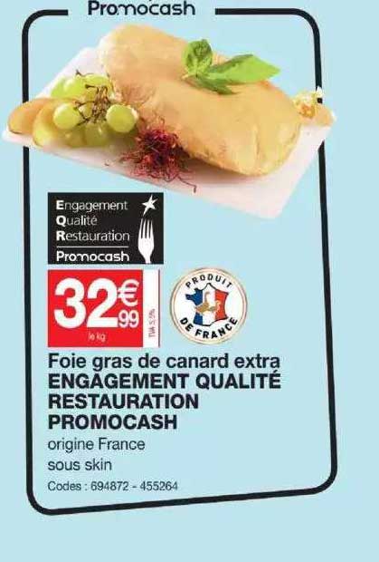 foie gras de canard extra engagement qualité restauration promocash