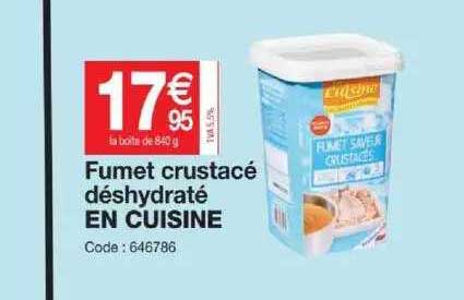 fumet crustacé déshydraté en cuisine