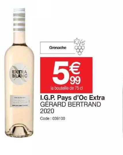 i.g.p. pays d'oc extra gérard bertrand 2020