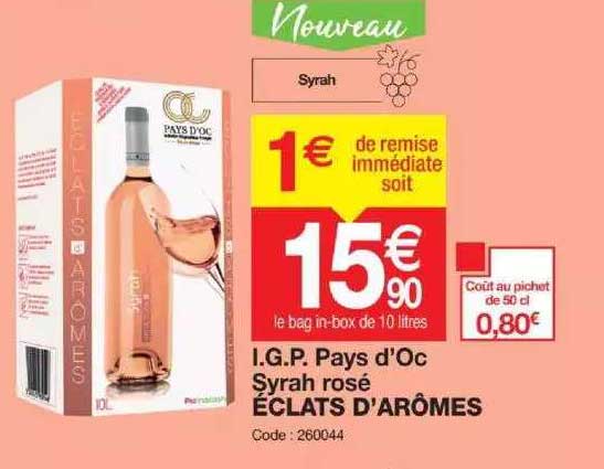 i.g.p. pays d'oc syrah rosé éclats d'arômes