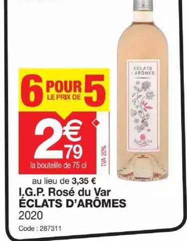 i.g.p. rosé du var éclats d'arômes 2020