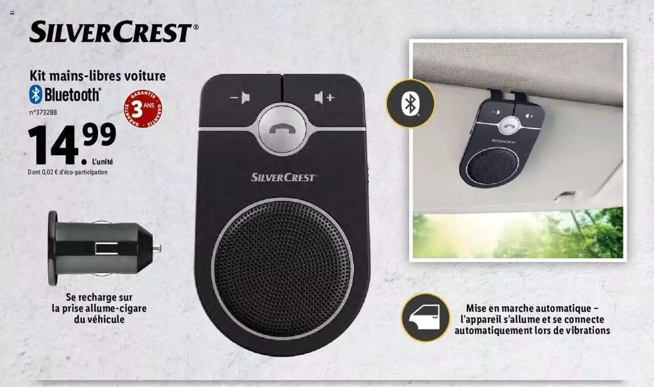 kit mains-libres voiture silver crest