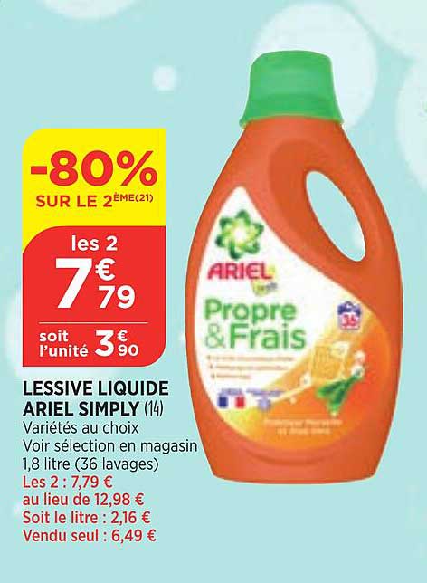 lessive liquide ariel simply