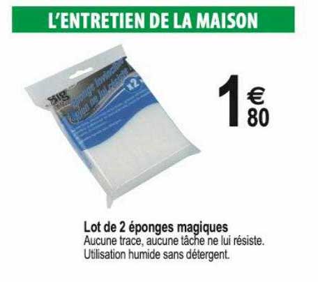 lot de 2 éponges magiques