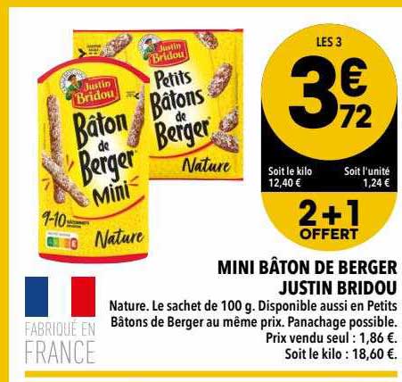 mini bâton de berger justin bridou