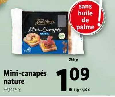 mini-canapés nature maître jean pierre