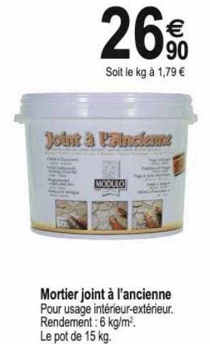 Mortier Joint à L'ancienne
