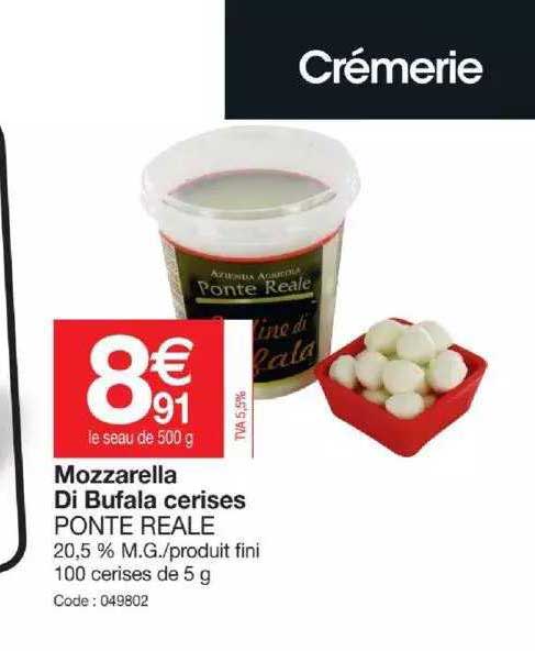 mozzarella di bufala cerises ponte reale